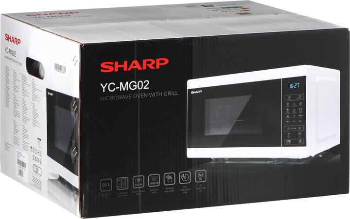 Produktbild Sharp YC-MG02E-W Mikrowelle Arbeitsplatte (20 l)