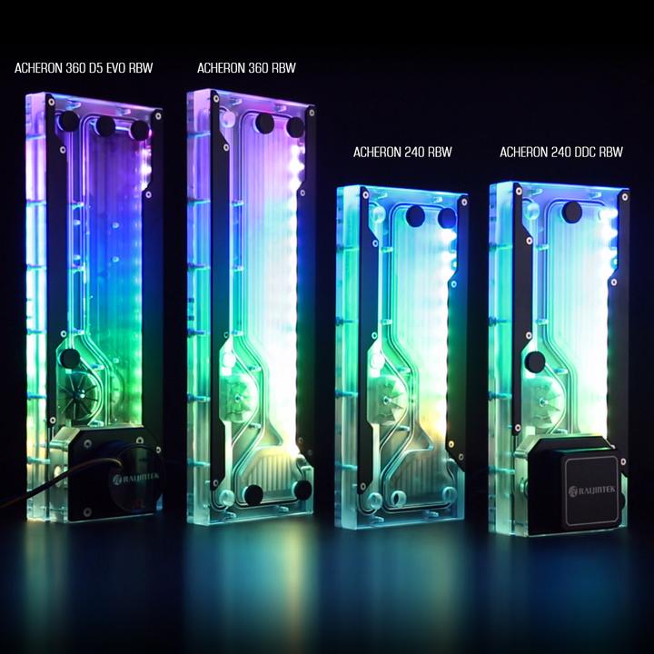 Produktbild Raijintek ACHERON 360 RBW Distro Plate - Acryl, D-RGB