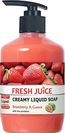 Actual product image Fresh Juice Creamy Liquid Soap Strawberry And Guava 460 Ml (Liquid soap, 460 ml)