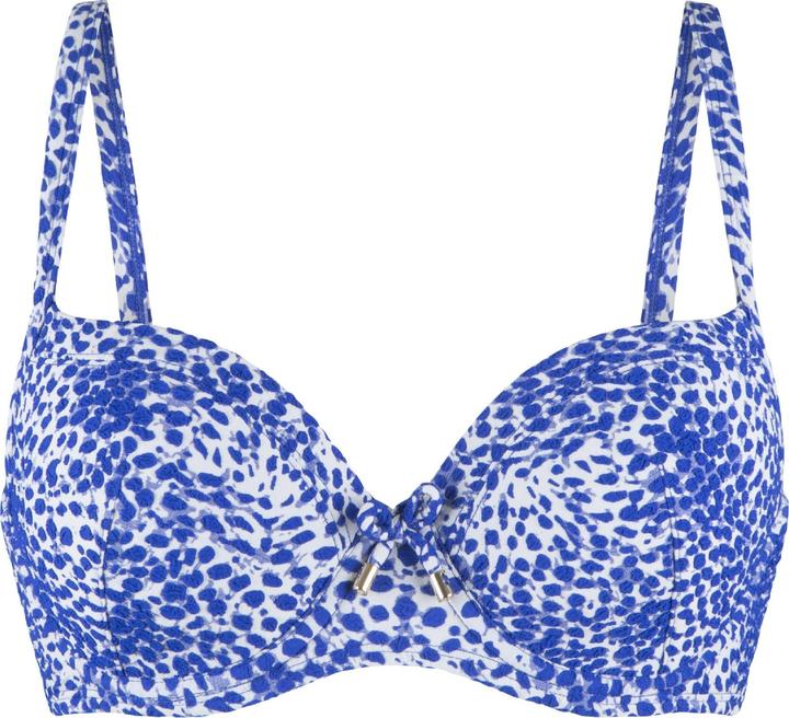 Blue and white print