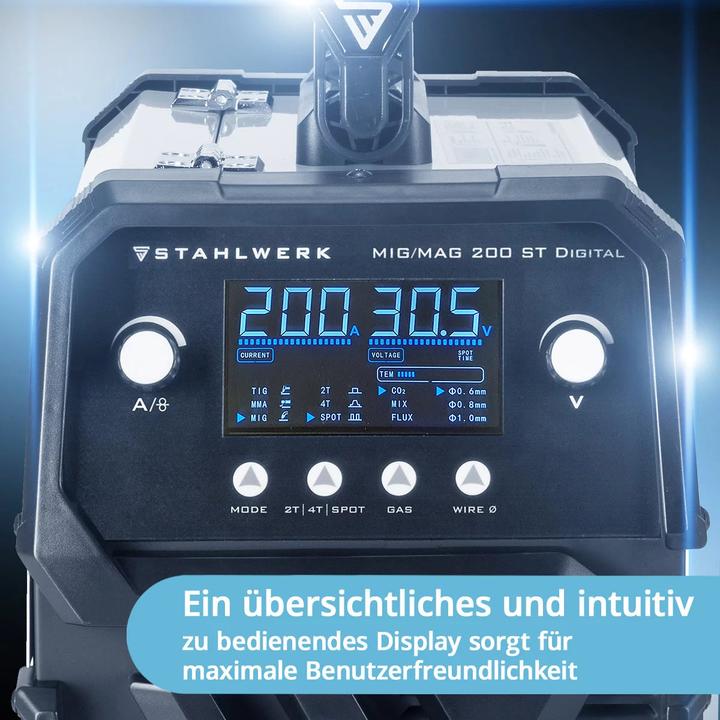 Actual product image Stahlwerk Welding machine MIG MAG 200 ST Digital IGBT fully equipped with 200 A