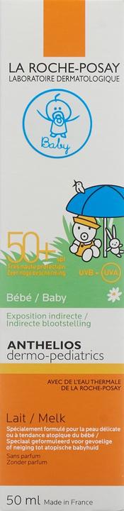Produktbild La Roche Posay Anthelios Dermo-Kids Baby Milch Pflegende Sonnenschutz-Milch (Sonnenmilch, SPF 50+, 50 ml, 86 g)