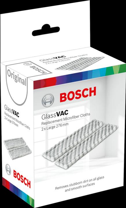 Produktbild Bosch Home & Garden Lange Ersatzmikrofasertücher für GlassVAC