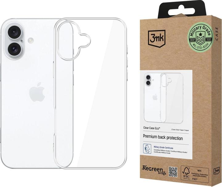 Actual product image 3MK ClearCase Eco iPhone 16 GRS CU 1304127 (Apple iPhone 16)