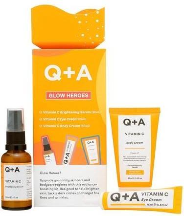 Immagine prodotto Q+A Glow Heroes Skincare Giftset - Radiance Boosting Trio with Vitamin C (Set per la cura del viso)