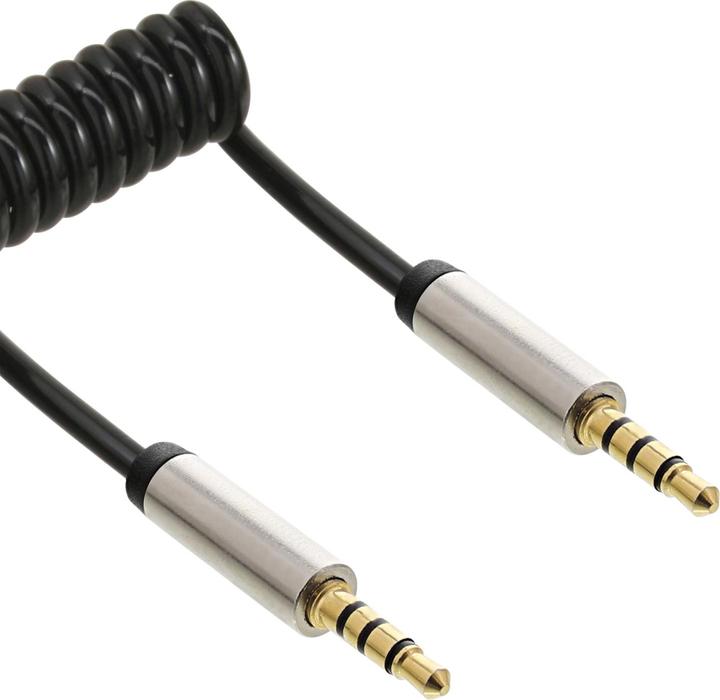Produktbild InLine Slim Audio Spiralkabel Klinke 3 (1 m, 3.5mm Klinke (AUX))