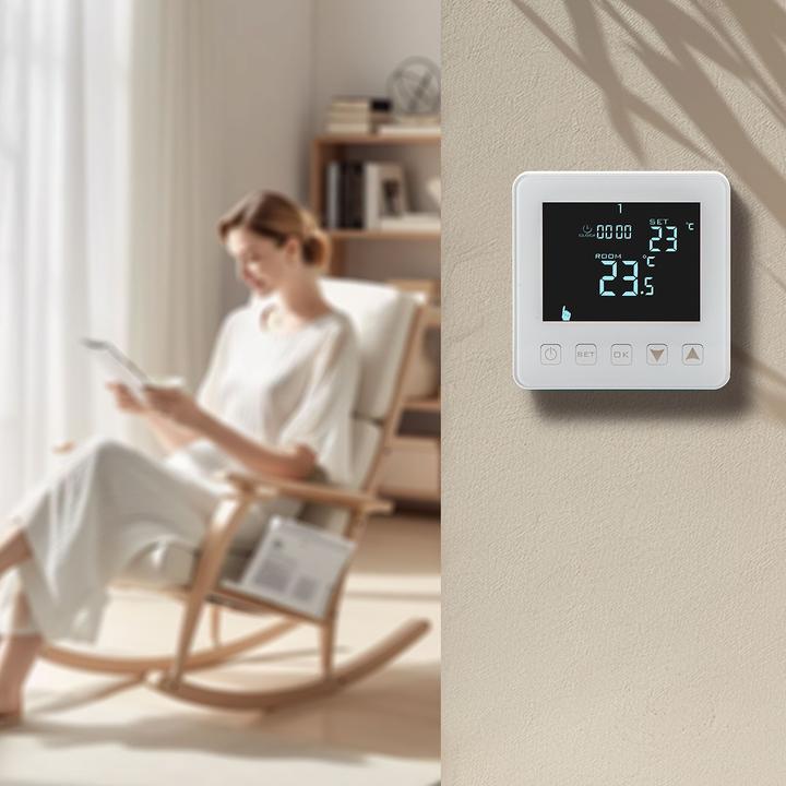 Produktbild Casativo Wand Thermostat für Fussbodenheizung, Touch-Tasten, LCD-Display, programmierbar