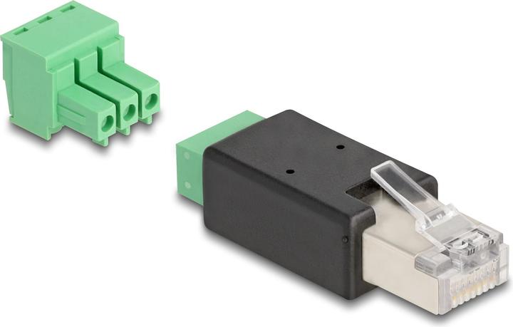 Produktbild Delock RJ45 Stecker zu Terminalblock Adapter 3 Pin 2-teilig (Netzwerkkabel Stecker)