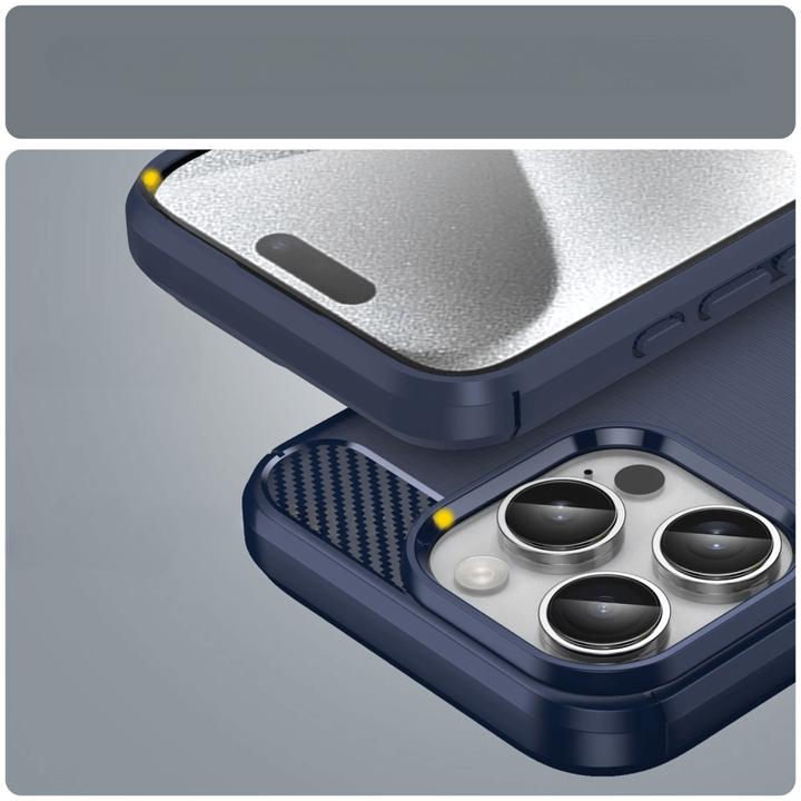 Produktbild Cover-Discount iPhone 16 Pro - Metall Carbon Look Hülle (Apple iPhone 16 Pro)