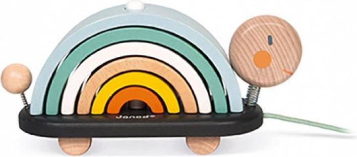 Janod Pull-along turtle rainbow