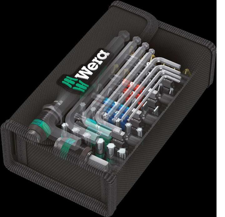 Produktbild Wera Kraftform Kompakt 100 (Innensechsrund TX M10, Innensechsrund TX M15, Innensechsrund TX M20, Kreuz Phillips PH M1, Kreuz Phillips PH M2, Innensechsrund TX M25, Innensechsrund TX M40, Kreuz Pozidriv PZ M1, Kreuz Phillips PH M3, Kreuz Pozidriv PZ M3, Innensechsrund TX M30, Kreuz Pozidriv PZ M2)
