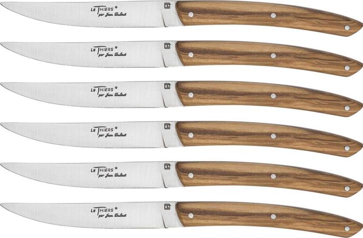 Actual product image Laguiole Jean Dubost Le Thiers steak knife olive wood 6 pcs. (6 Piece, Knife)