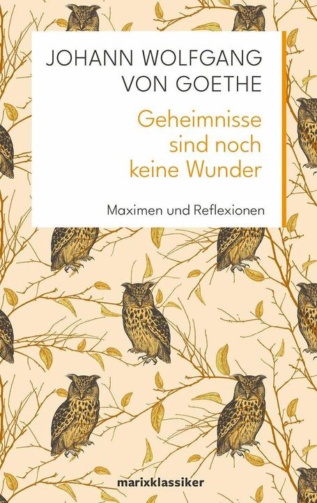 Actual product image Geheimnisse sind noch keine Wunder (German, Johann Wolfgang of Goethe, 2024)