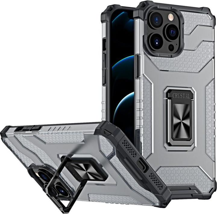 Actual product image Hurtel Crystal Ring Case Kickstand Tough Rugged Cover for iPhone 13 Pro Max black (Apple iPhone 13 Pro Max)