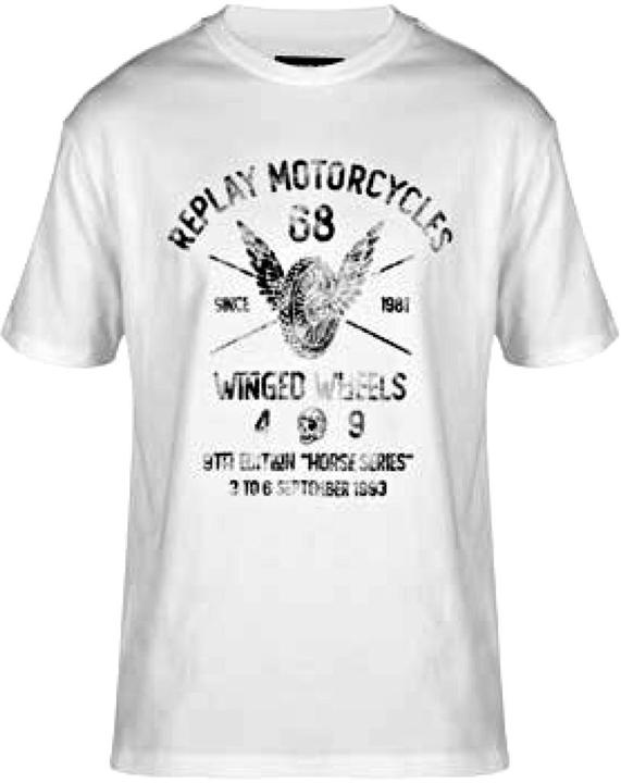 Replay PROJECTS LOGO Herren T-Shirt weiss XXL (XXL)