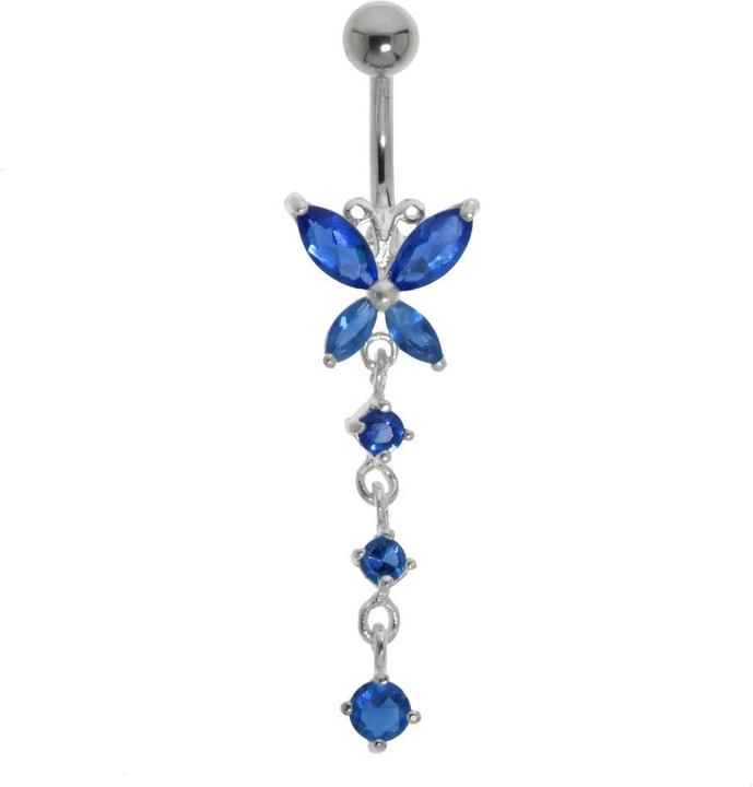 Bijouteria Bauchpiercing (Edelstahl, Silber 925, Kristall)