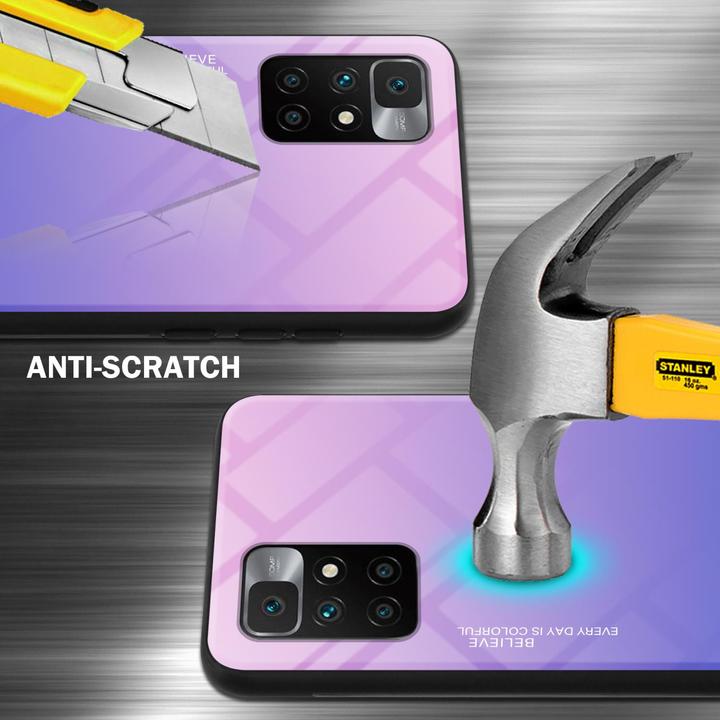 Productafbeelding Cadorabo TPU 2 Kleuren Glazen Hoesje (Xiaomi Redmi 10)