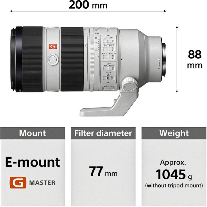 Produktbild Sony FE 70-200mm f/2.8 GM OSS II - (EU) (Sony E, Vollformat)