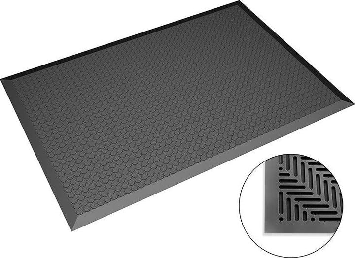 Top Swede ESD Bodenmatte schwarz, flache Noppen 650 x 950 x 14 mm (Statikschutz)