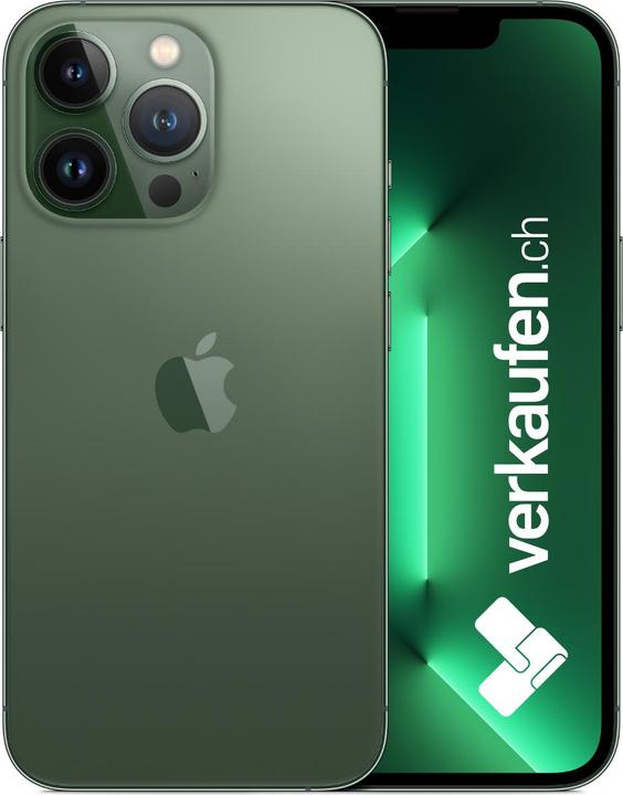 Produktbild verkaufen.ch iPhone 13 Pro (256 GB, Alpine Green, 6.10", 12 Mpx, SIM + eSIM, A / Wie neu)
