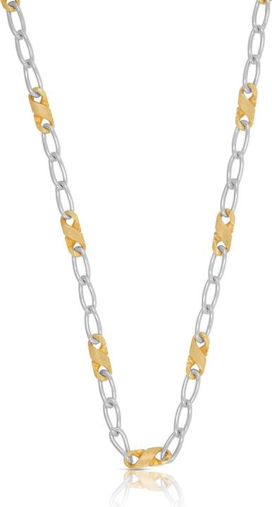 Muau 8er-Kette (Satiniert, 18K 750, Gold Poliert, 45 cm)
