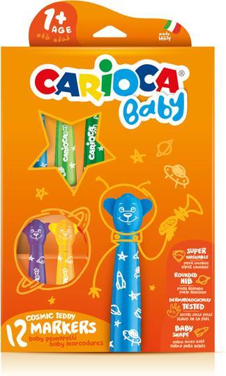 Actual product image Carioca Fibre pens Baby Teddy 1+ (Multicoloured, 12 x)