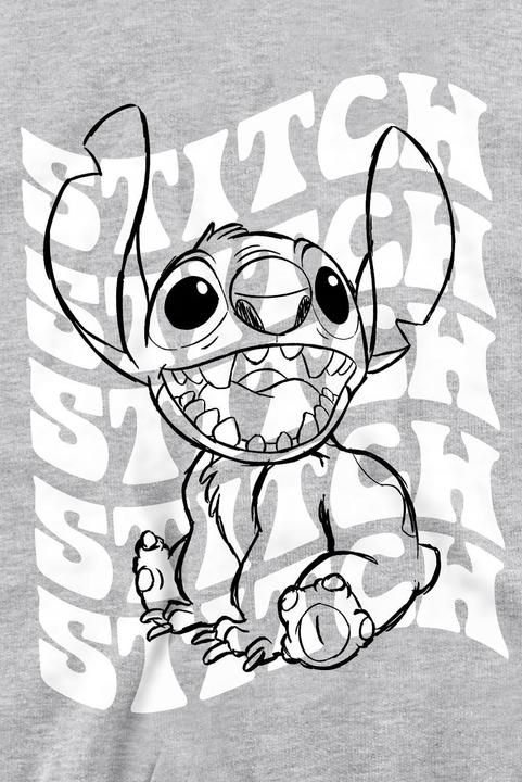Actual product image Lilo & Stitch Unisex Adult Sketch Name Repeat Sweatshirt (S)