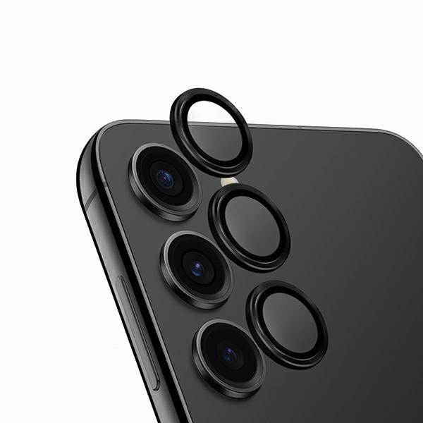 Productafbeelding Uniq Optix Aluminium Camera Lens Beschermer Sam S24+ S926 middernacht zwart szkło na obiektyw aparatu z (1 Stuk, Samsung Galaxy S24+)