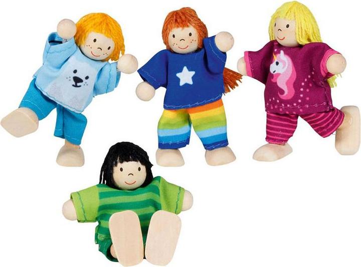 Produktbild Goki Biegepuppen Kinder-Clique 4-teilig