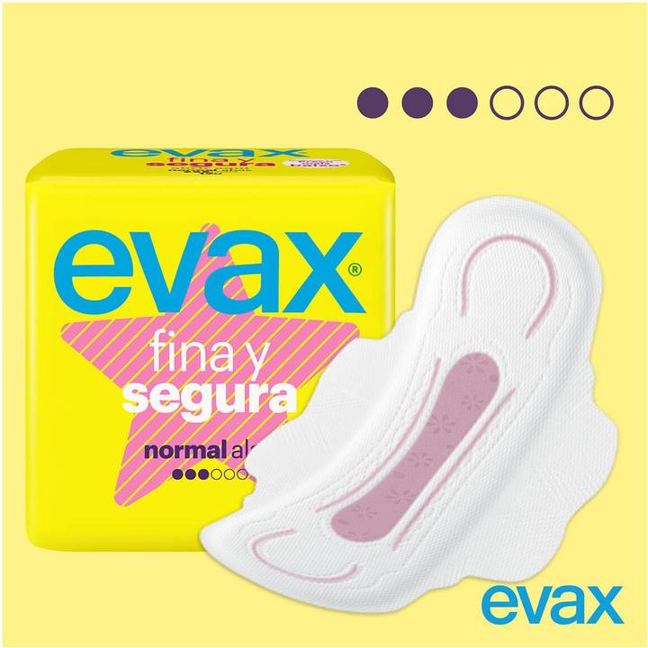 Immagine prodotto Evax Fina & Segura assorbenti igienici normali con ali (12 pezzi) (Lozione per il lavaggio intimo)