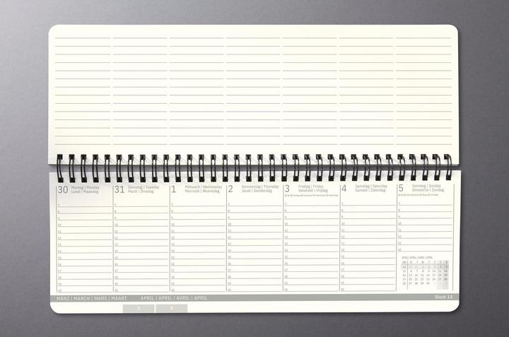 Produktbild Sigel Tisch-Querkalender Conceptum 30 x 14,3cm, 2026, Blau (Englisch, Französisch, Niederländisch, Deutsch)