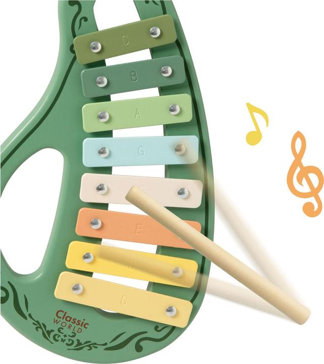 Actual product image Classic World Vintage-Musikinstrumenten-Set aus Holz, 5-teilig.