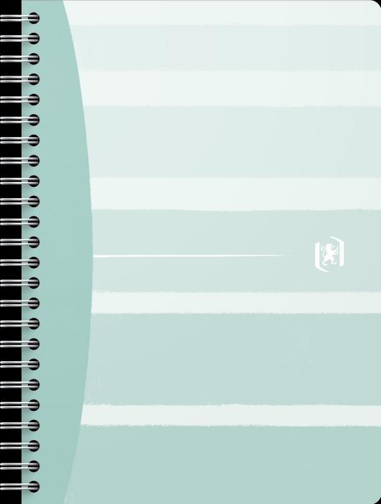Oxford Cahier de notes A5, ligné, vert mer (A5, À rayures, Couverture souple)