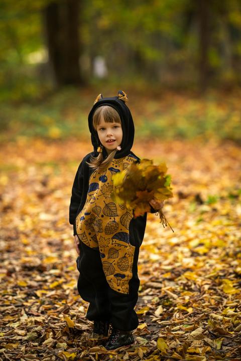 Actual product image Lennylamb Bear Romper - Under The Leaves (80)
