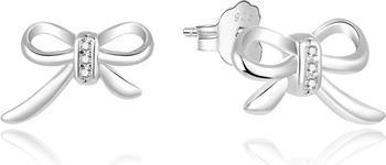 Beneto Charming silver bow earrings AGUP809L (L)