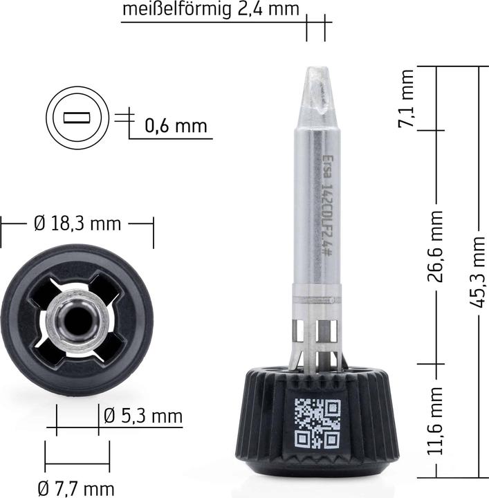 Produktbild 0142CDLF24/SB Lötspitze Spitzen-Grösse 2.40 mm Inhalt 1 St. (Lötspitze)