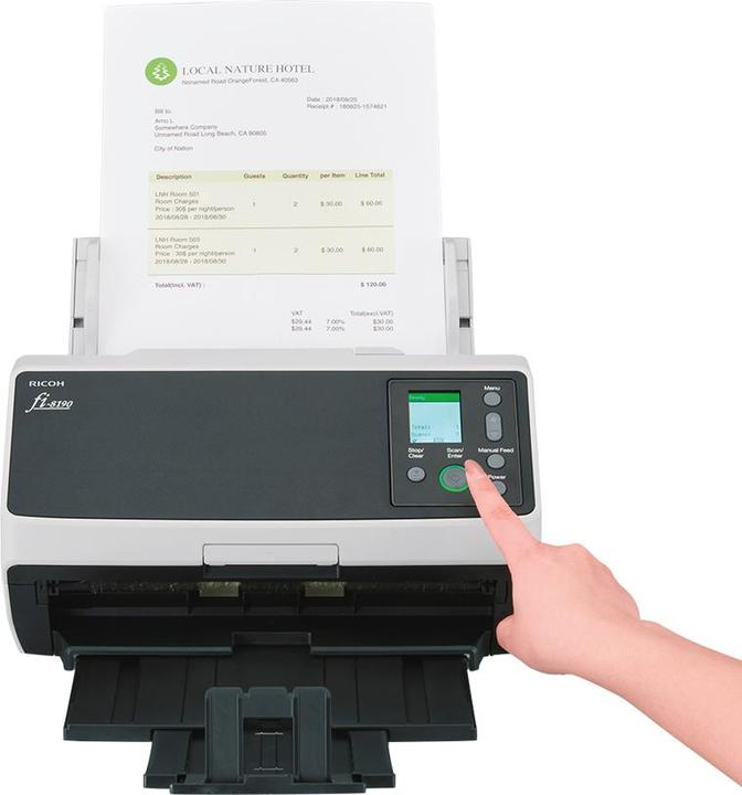 Actual product image RICOH fi-8190 document scanner (Ethernet, USB)