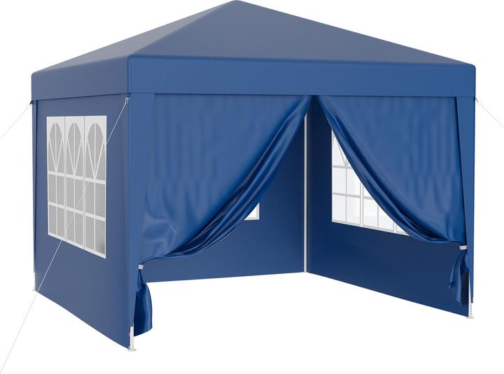 Wiltec Pavillon 3x3m in Blau mit UV-Schutz 50+ Gartenpavillon Partyzelt Camping (300 cm, 300 cm)