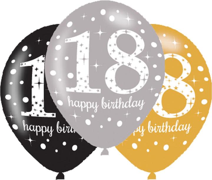 Produktbild Amscan Ballons 18 Jahre "Alles Gute zum Geburtstag" (1 x)