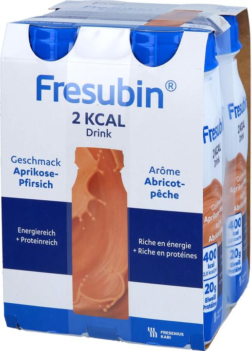 Actual product image Fresubin 2 kcal Drink Apricot-Peach, 4 x 200 ml (4 Piece, Liquid, 978 g)