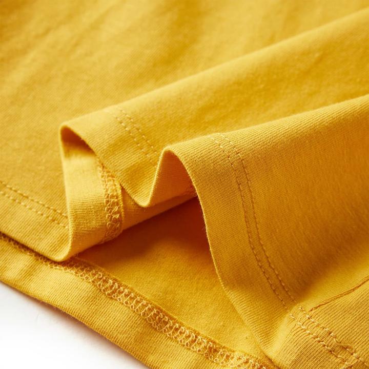 Immagine prodotto VidaXL Camicia da bambino a maniche lunghe ocra 140,Materiale: 95 % cotone. 5 (140)