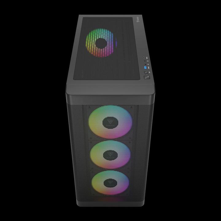Produktbild Gamdias Athena M3 GAMING Miditower Black 4x120mm ARGB retail (E-ATX)