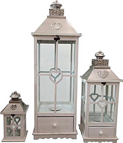 Produktbild D-M-C Design Laternen 3er Set XL,Weiss mit Schublade (3 x)