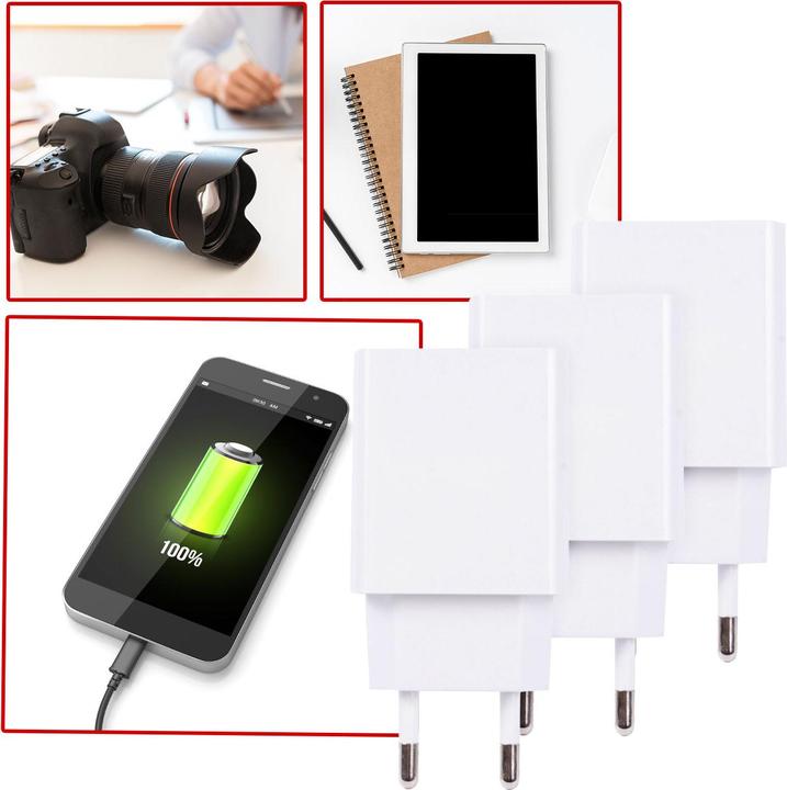 Produktbild Benson Electric 3er-Set USB-C-LadegerÃ¤t, 5 W, weiss (10 W)