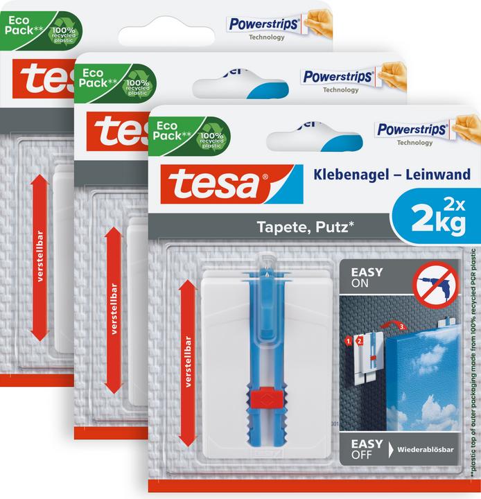 tesa Klebenagel für Tapete & Putz, ideal für Leinwand & Keilrahmen