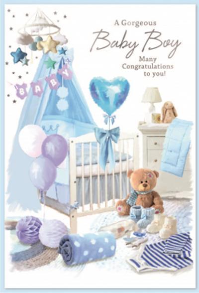 Produktbild Simon Elvin Grusskarte A Gorgeous Baby Boy Geburtstag 6erPack Karton (6 Stk.)