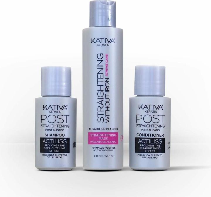 Immagine prodotto Kativa Trattamento lisciante per capelli Keratin Xtreme Care 3 pezzi (Set per la cura dei capelli)