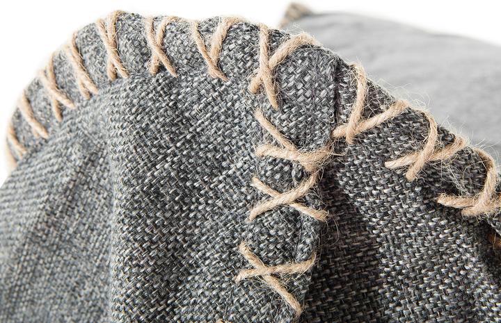 Actual product image Beliani Grey LINEN DROP beanbag