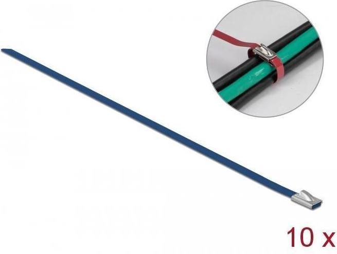 Actual product image Delock Stainless steel cable tie 500x4,6 10pcs. (Metal cable ties, 500 mm, 10 pcs.)