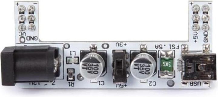 Immagine prodotto Whadda Alimentazione del modulo 2 canali per schede a innesto 3,3 V / 5 V